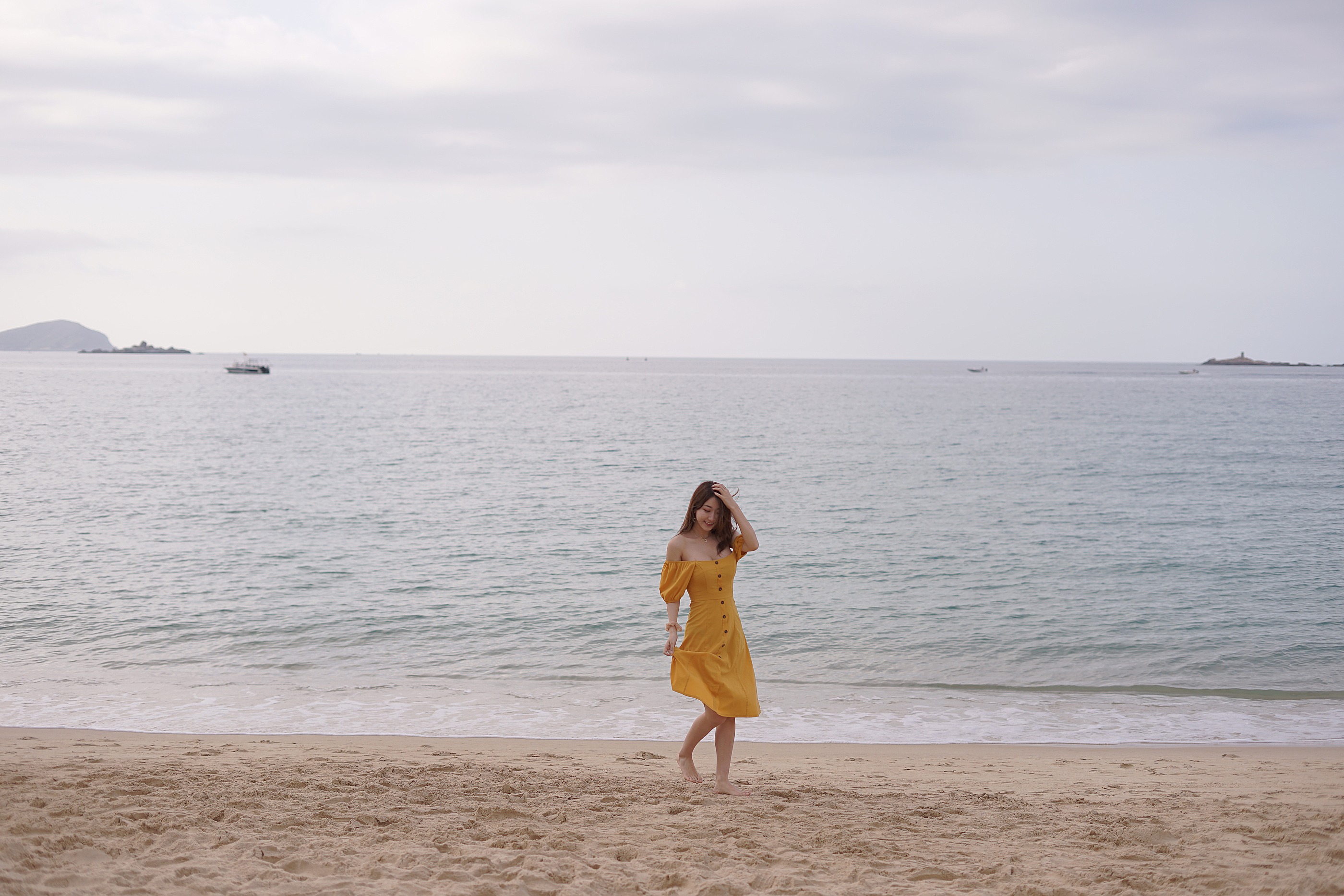 图片[1]-黑川 – NO.070 海岛之旅真爱版-黄色连衣裙[19P]-XikXak